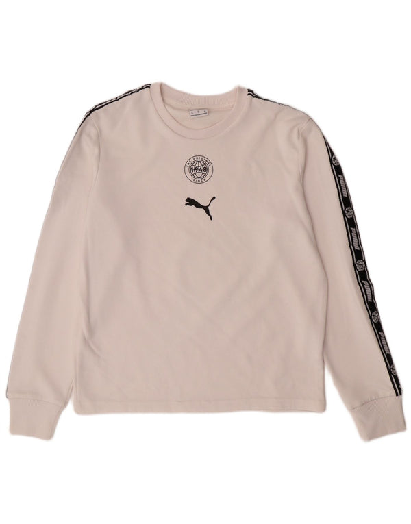 PUMA Sweatshirt til mænd XS Hvid polyester