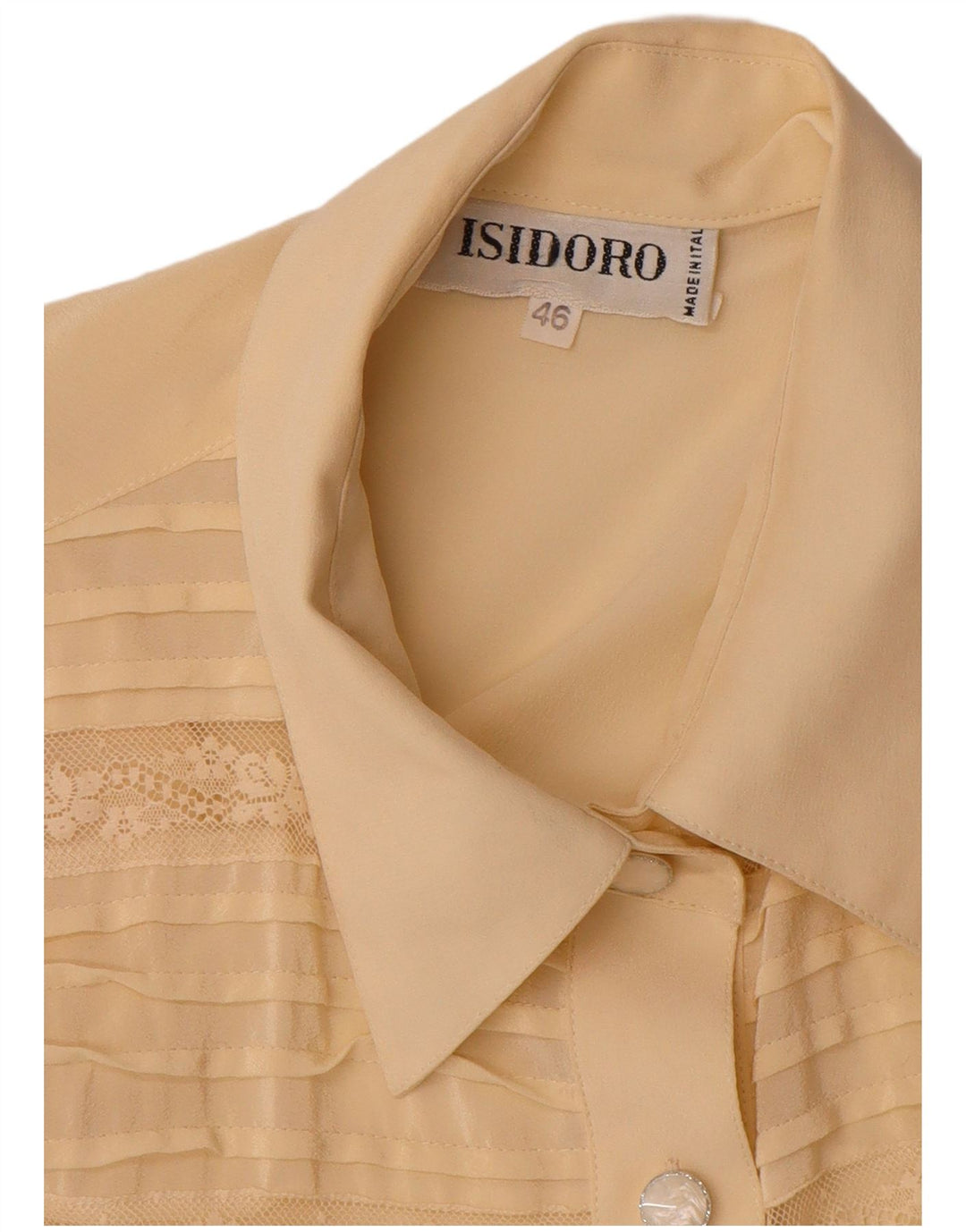 Vintage dameskjorte bluse IT 46 Large Beige