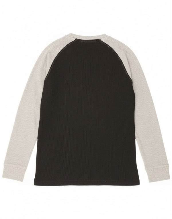 Levi's Boys Graphic Top Long Sleeve 14-15 Years XL Black Colourblock Cotton