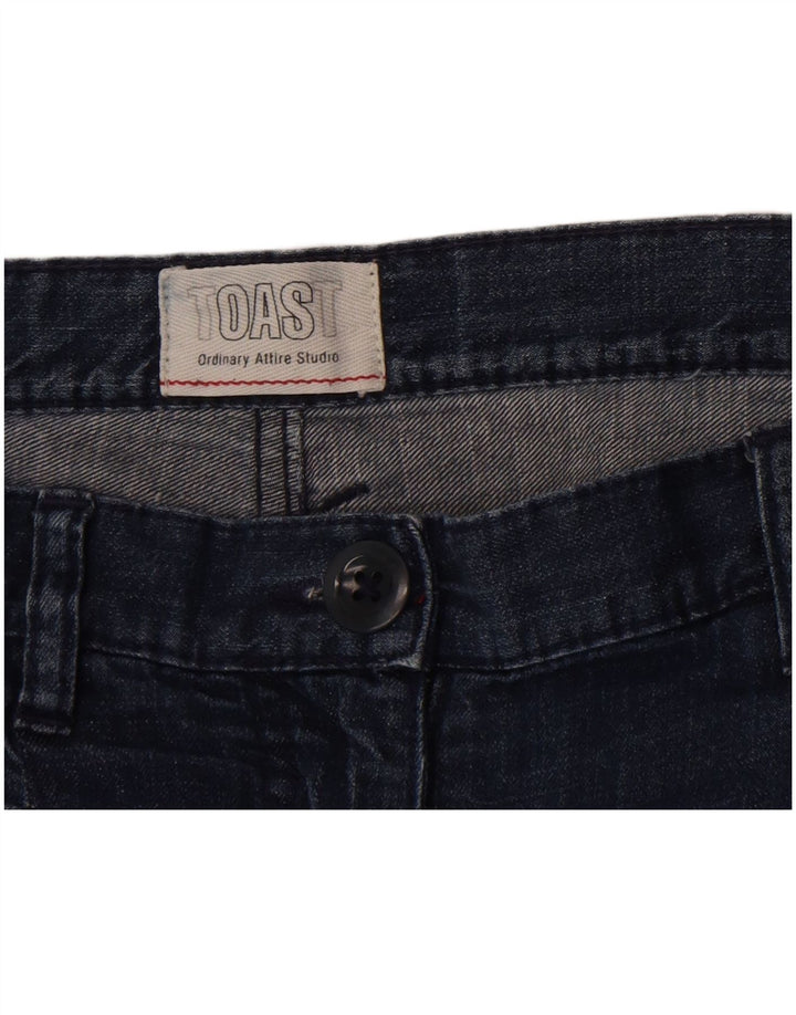 Toast Dame Pegged Tapered Jeans UK 12 Medium W30 L29 Marineblå Bomuld