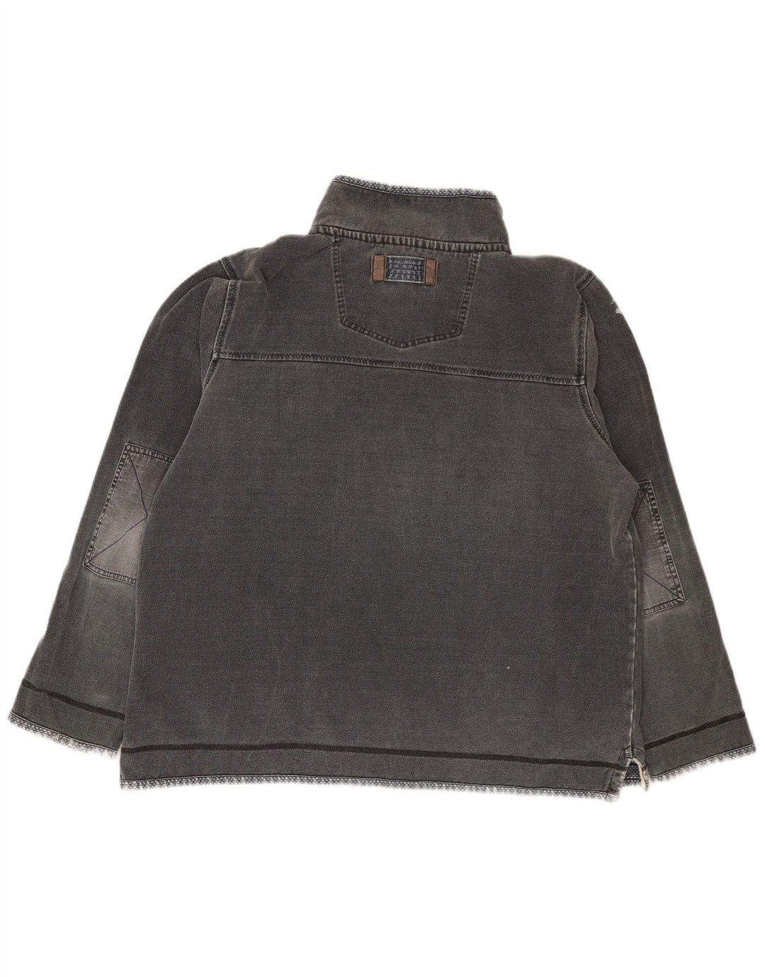 Fat Face Herre Zip Neck Sweatshirt Jumper XL Grå Bomuld