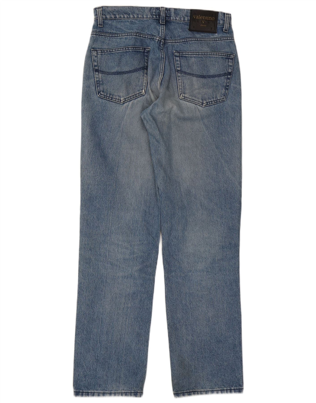 Valentino Straight Jeans til mænd W33 L33 Blå Bomuld