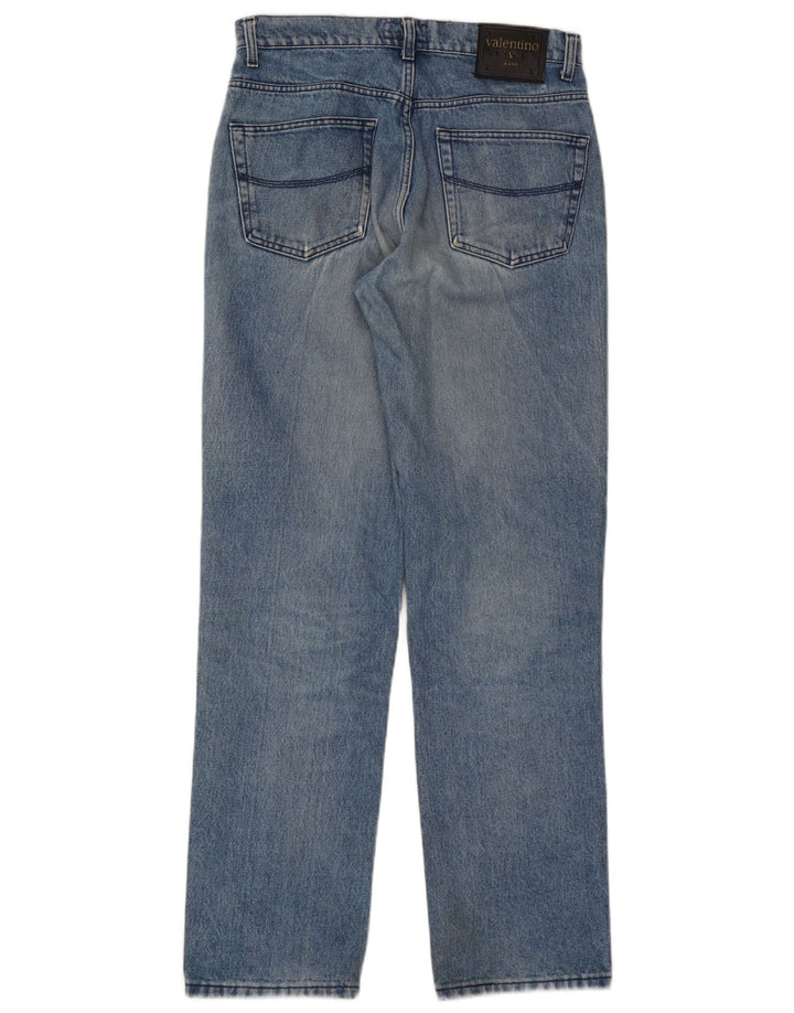Valentino Straight Jeans til mænd W33 L33 Blå Bomuld
