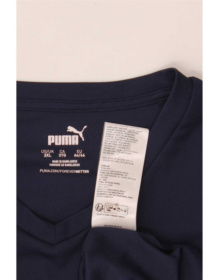Puma herre T-shirt top 3XL marineblå polyester