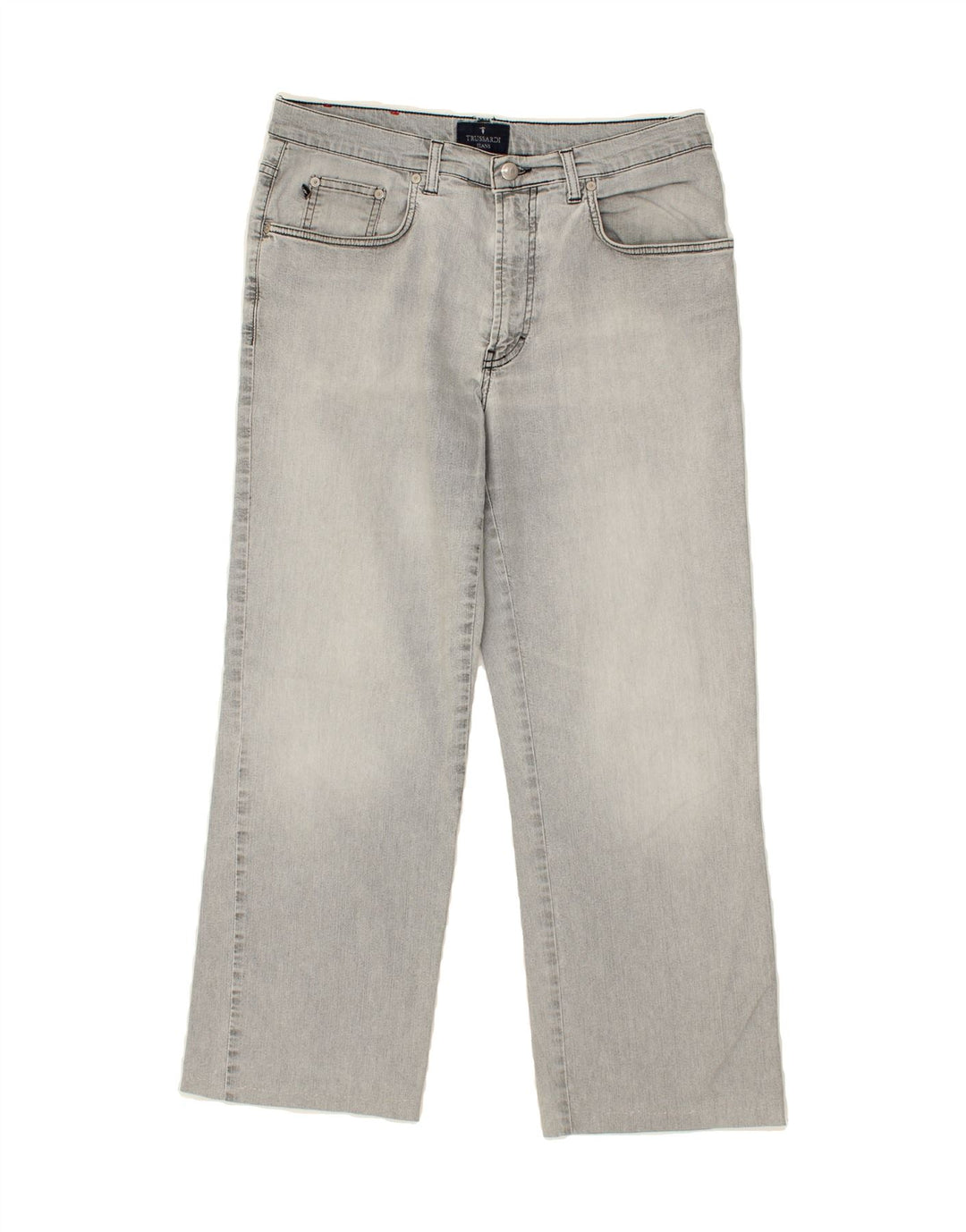 TRUSSARDI Womens Straight Jeans W34 L26 Grey Vintage Trussardi and Second-Hand Trussardi from Messina Hembry 