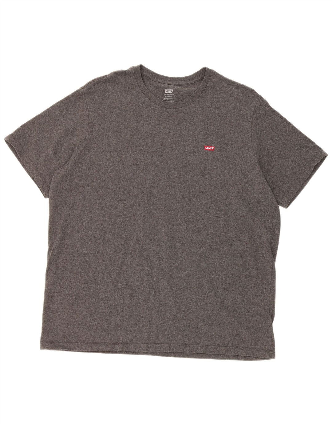 Levi's Herre Standard T-Shirt Top XL Grå Bomuld