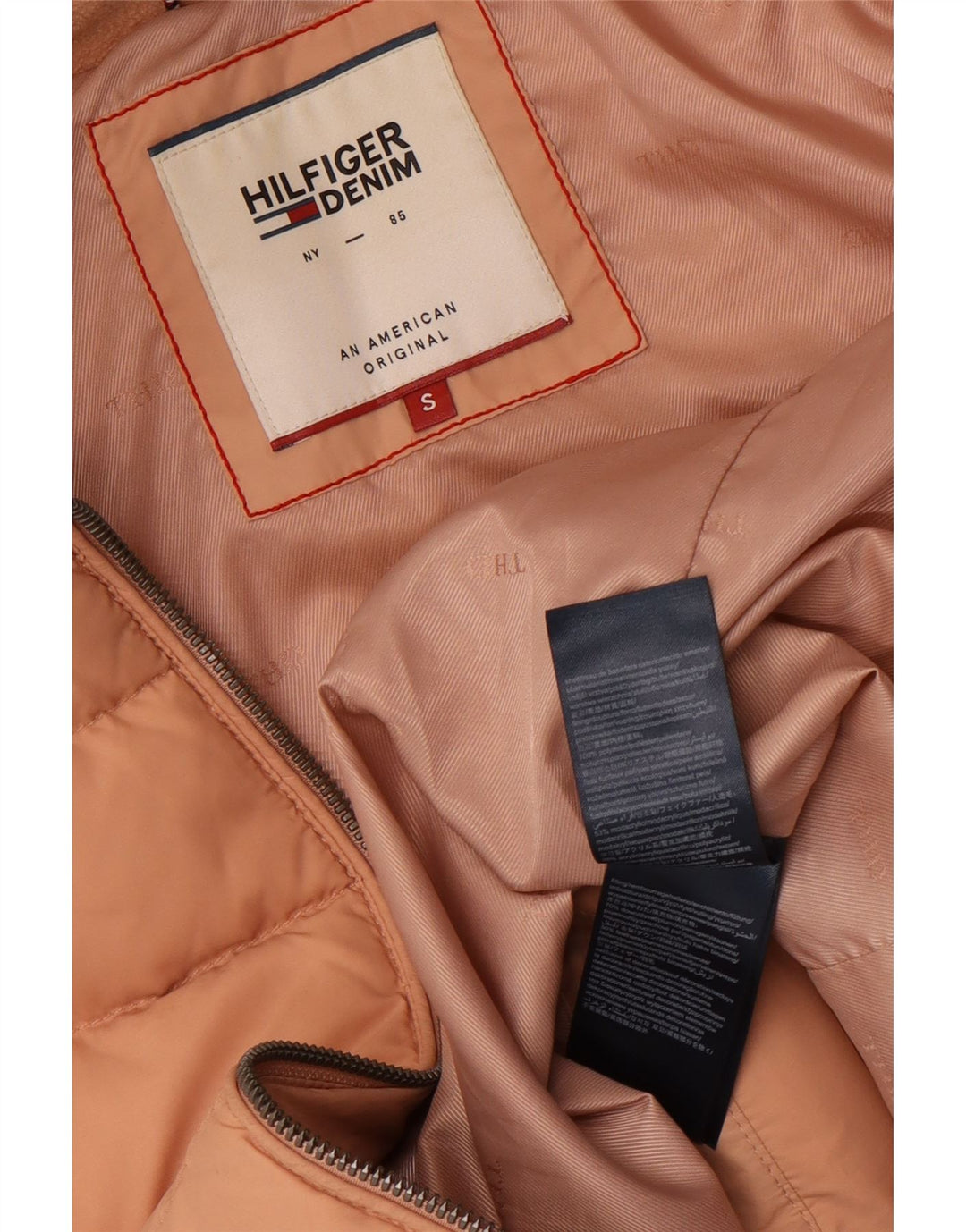 Tommy Hilfiger, polstret hættejakke til kvinder UK 10 Small Pink Polyester