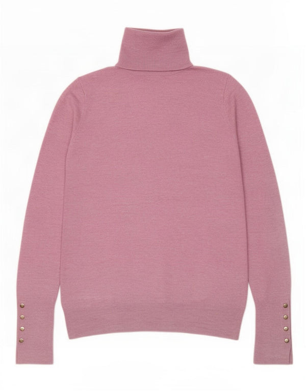 Zara Dame Rullehals Sweater UK 10 Small Pink