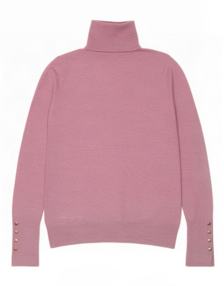 Zara Dame Rullehals Sweater UK 10 Small Pink