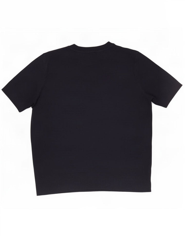 Marks & Spencer Dame Kortærmet Bluse Top UK 12 Medium Navy Blue