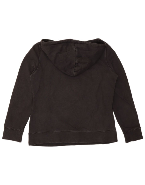 Adidas Graphic Hoodie Jumper UK 14 Medium Sort Bomuld