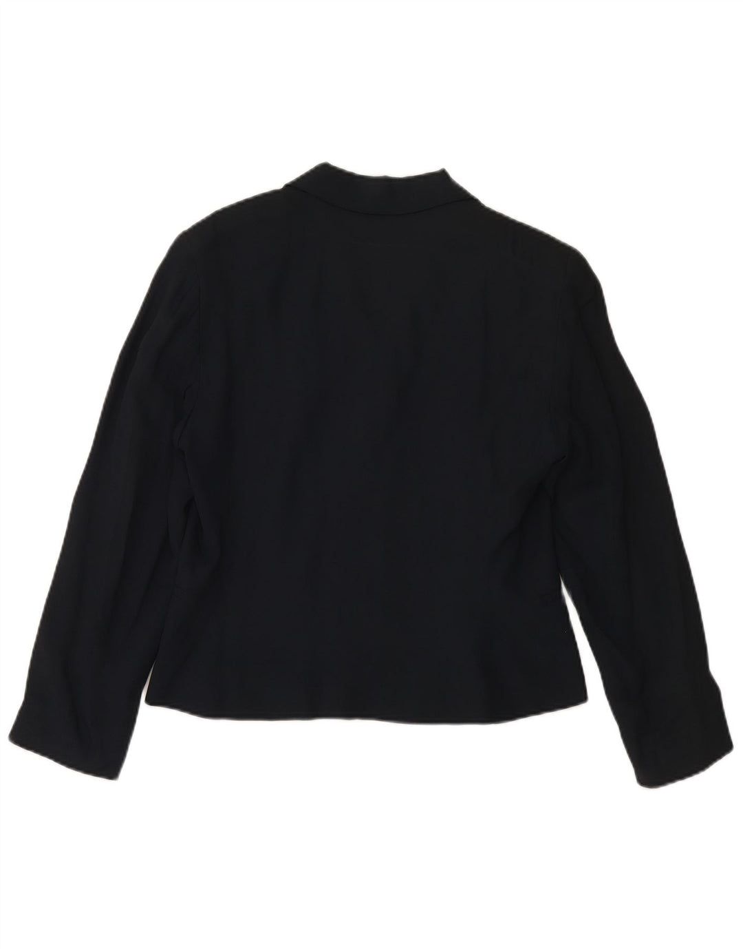 MARELLA Dame 4-knaps blazerjakke UK 16 Stor marineblå viskose