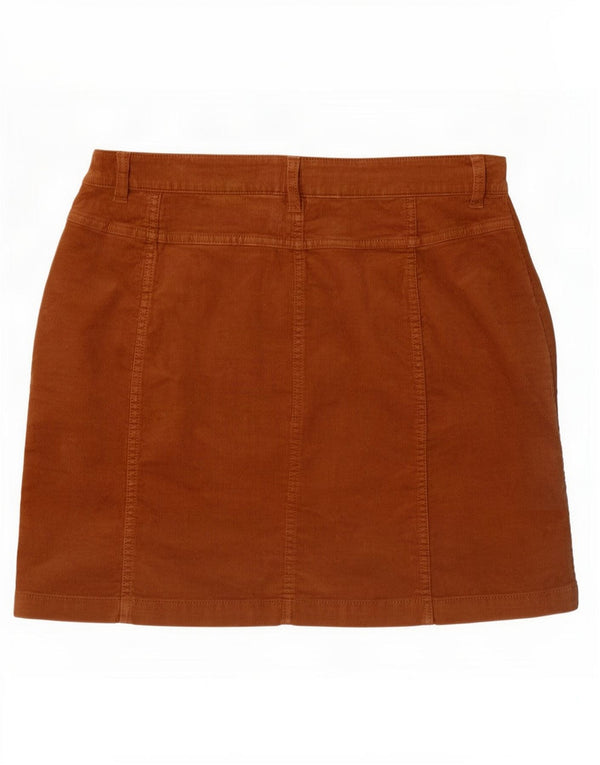 Fat Face Womens Corduroy Skirt UK 12 Medium W32 Brown Cotton