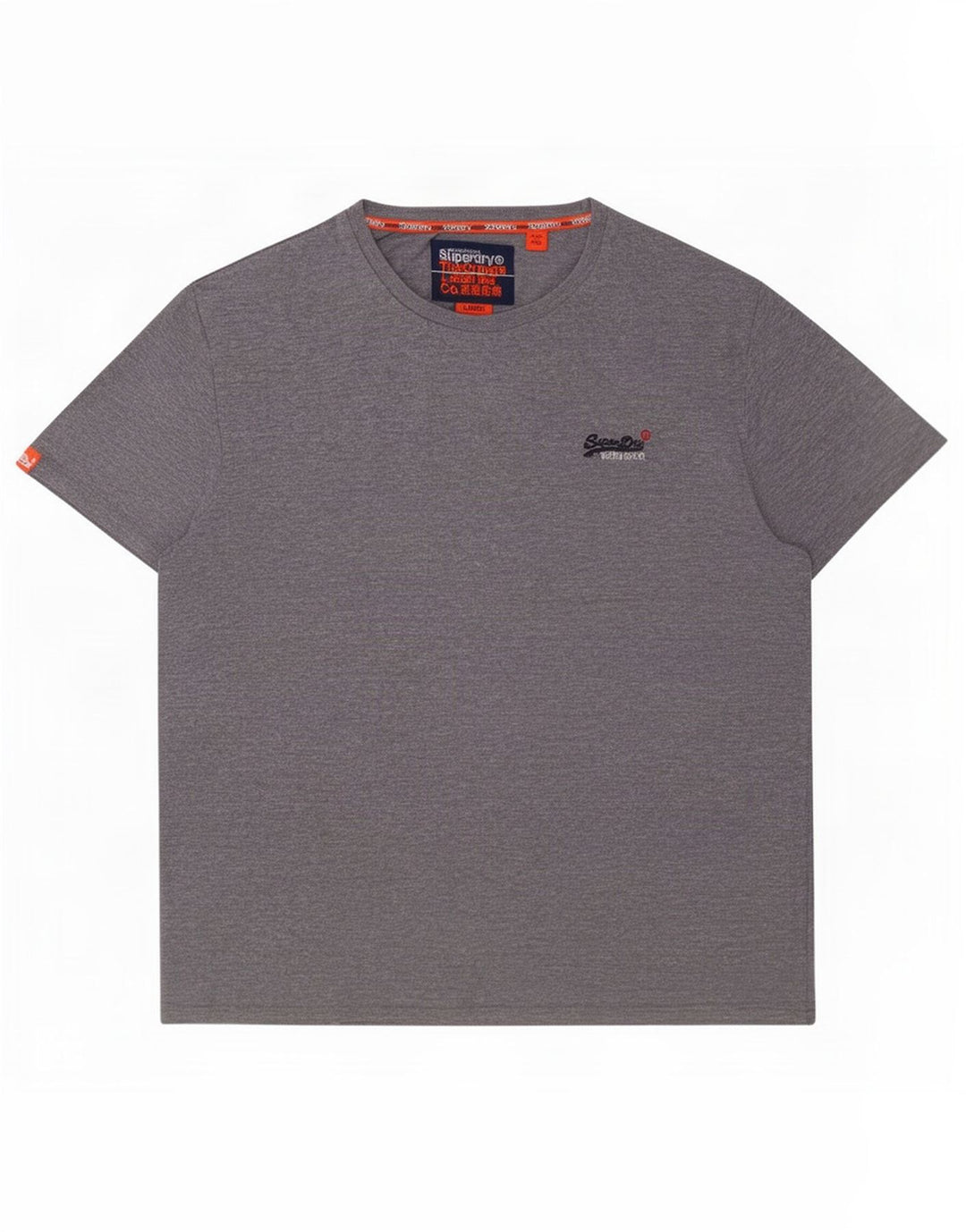 Superdry T-shirt top til mænd, stor grå bomuld