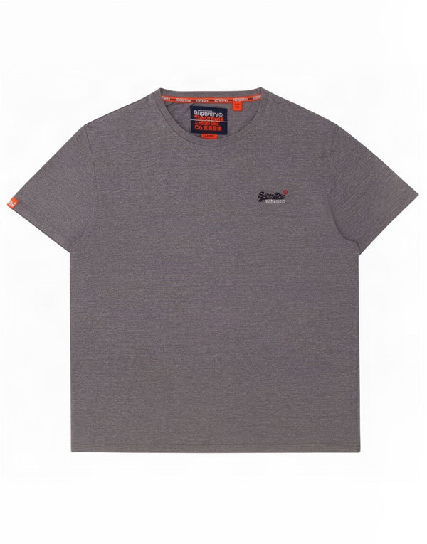 Superdry T-shirt top til mænd, stor grå bomuld