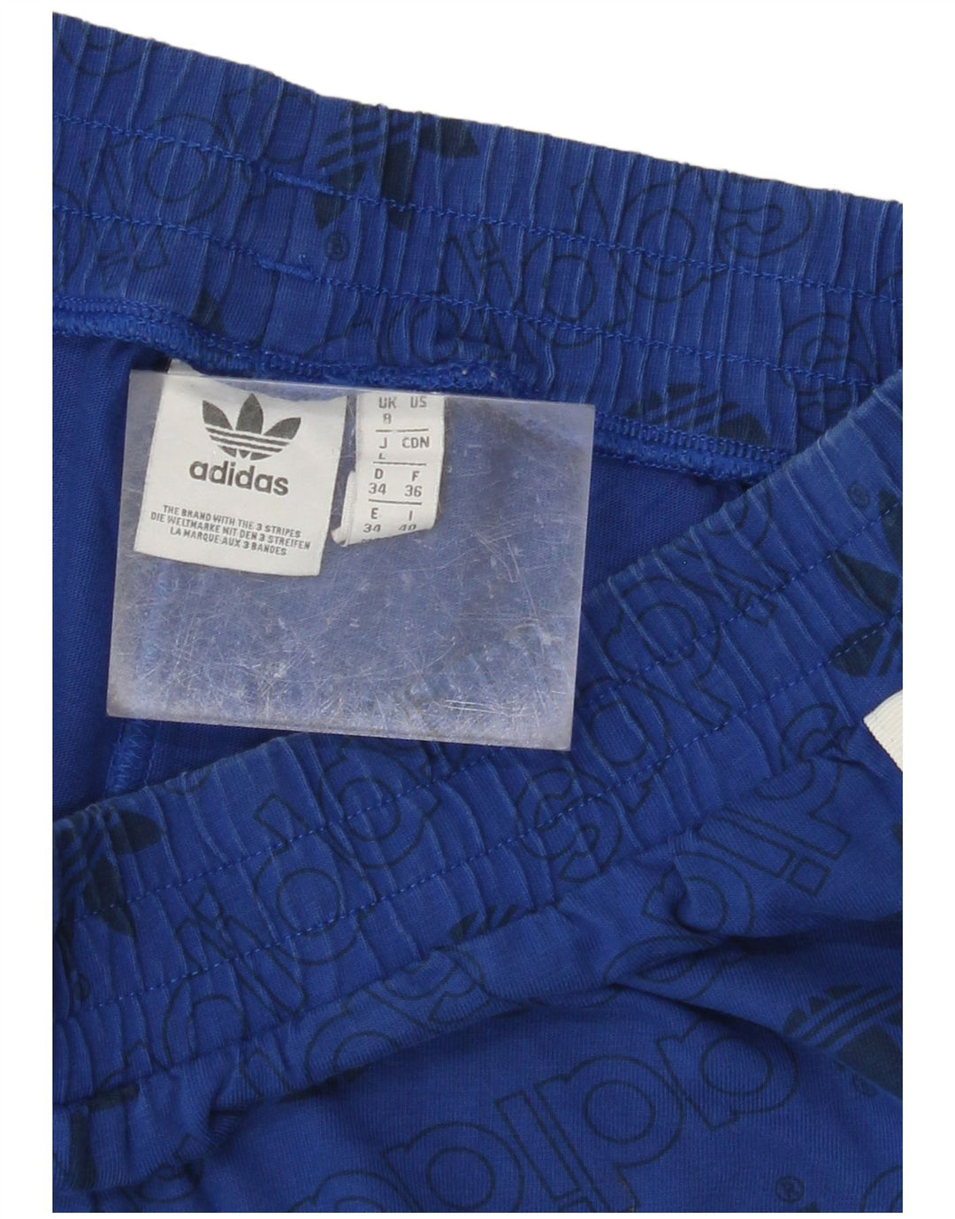 ADIDAS grafiske sportsshorts til kvinder UK 8 Small Blue