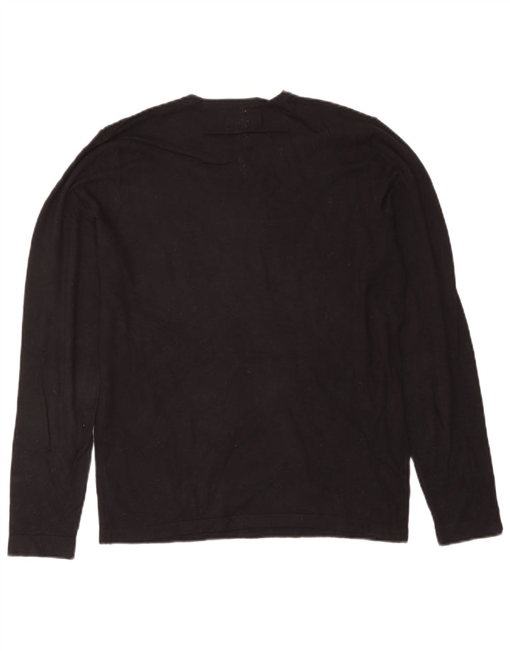 Zara Herre sweater med rund hals, medium sort