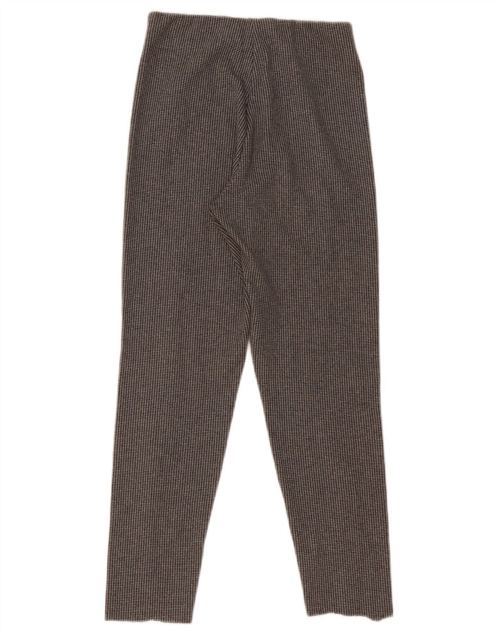 Zara Womens Crop Leggings UK 10 Small Grey Houndstooth Polyester