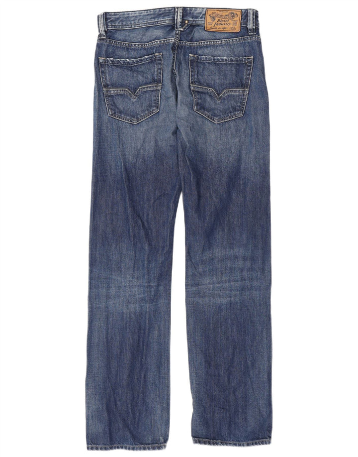 Diesel Herre Larkee Straight Jeans W30 L32 Blå Bomuld