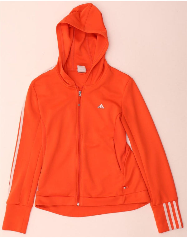 Adidas Dame Clima 365 Hættetrøje Sweater UK 12 Medium Orange Polyester