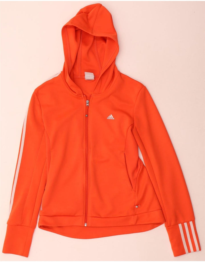 Adidas Dame Clima 365 Hættetrøje Sweater UK 12 Medium Orange Polyester