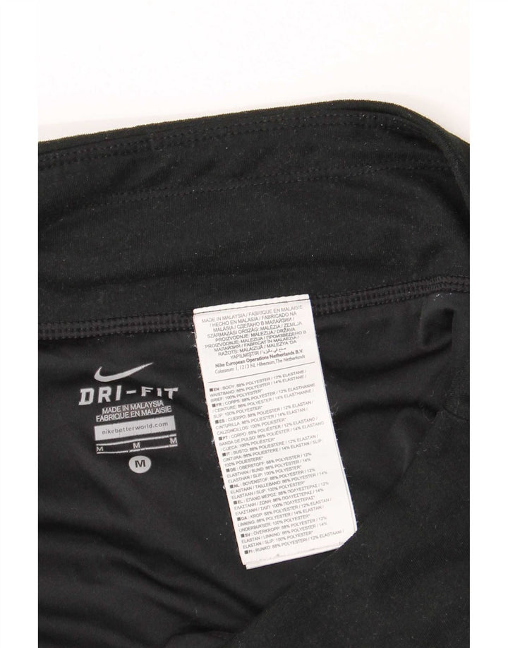Nike Dame Dri Fit sportsshorts UK 14 Medium Sort Polyester