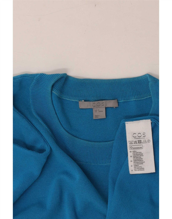 Cos Herre T-Shirt Top Medium Blå Bomuld