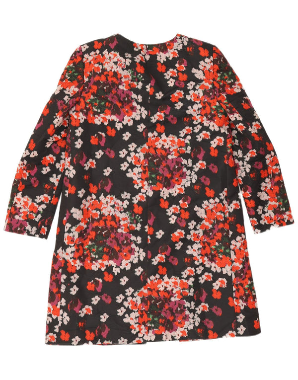 Hobbs Dame Oversized Overfrakke UK 10 Small Black Floral Polyester