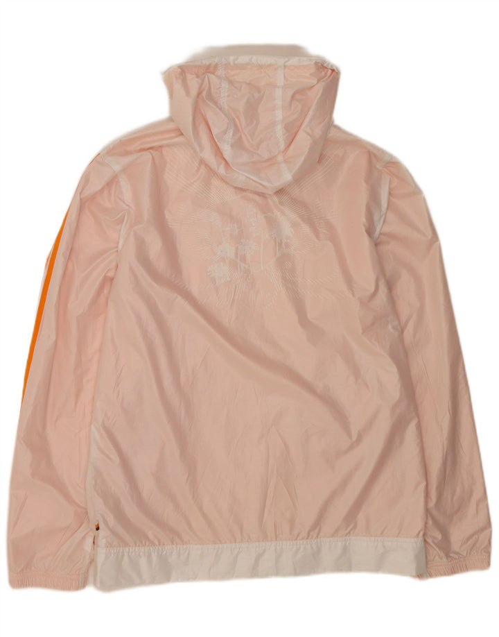 Adidas Herre grafisk regnjakke med hætte UK 38 Medium White Polyester