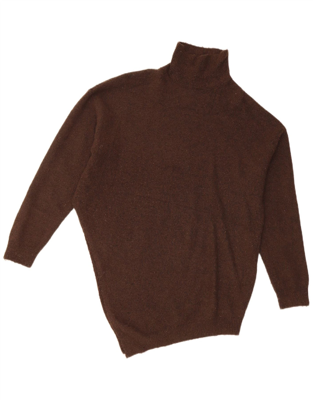 Zara Dame Batwing Roll Neck Jumper Sweater UK 10 Small Brown
