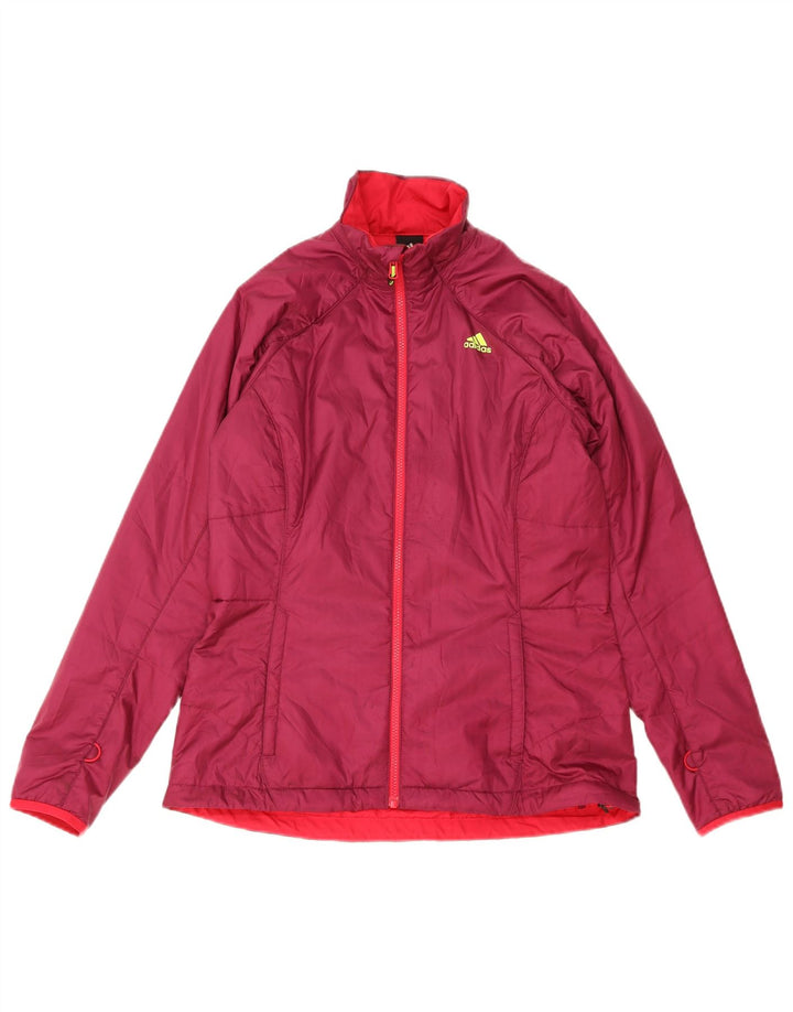 Adidas Dame Liner Polstret Jakke UK 16 Large Burgundy Polyester