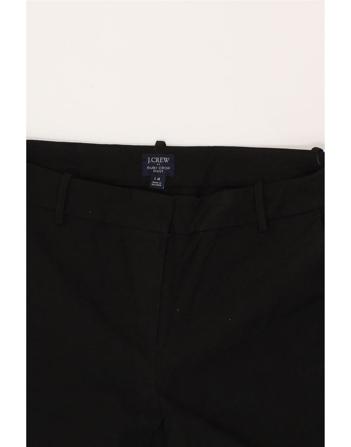 J. CREW Womens Ruby Slim Cropped Trousers US 14 XL W36 L26 Black Polyester Vintage J. Crew and Second-Hand J. Crew from Messina Hembry 