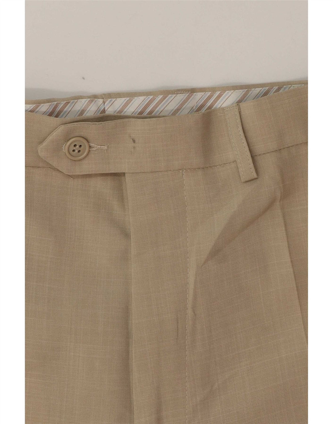 Marks & Spencer Straight Suit Bukser til mænd W34 L28 Beige Polyester