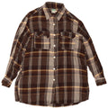 Benetton dameskjorte IT 42 Medium brun ternet viskose