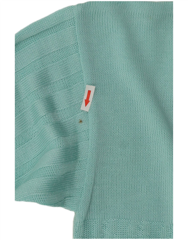 Vintage herre polo hals sweater medium turkis