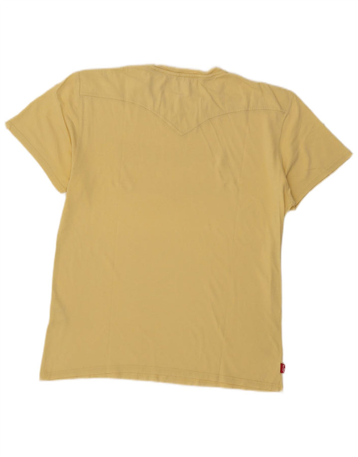 Levi's Herre grafisk T-shirt Top Medium Gul Bomuld