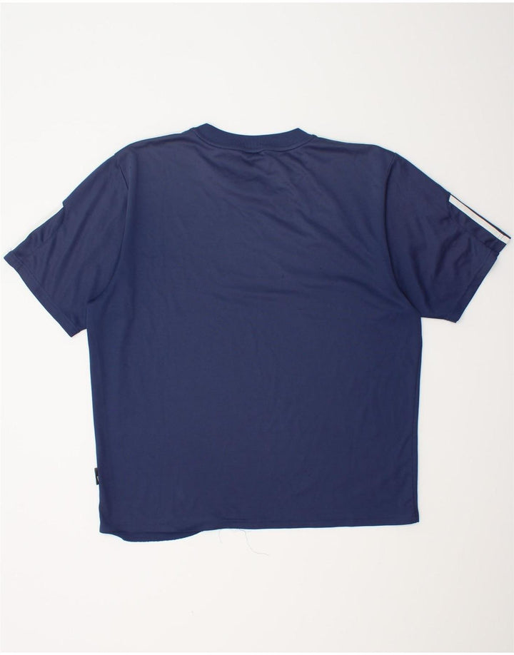 ADIDAS Herre Climalite T-shirt Top Stor marineblå polyester