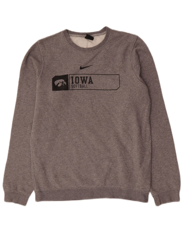 Nike Herre Iowa Hawkeyes Grafisk Sweatshirt Jumper Lille grå Flecked Bomuld