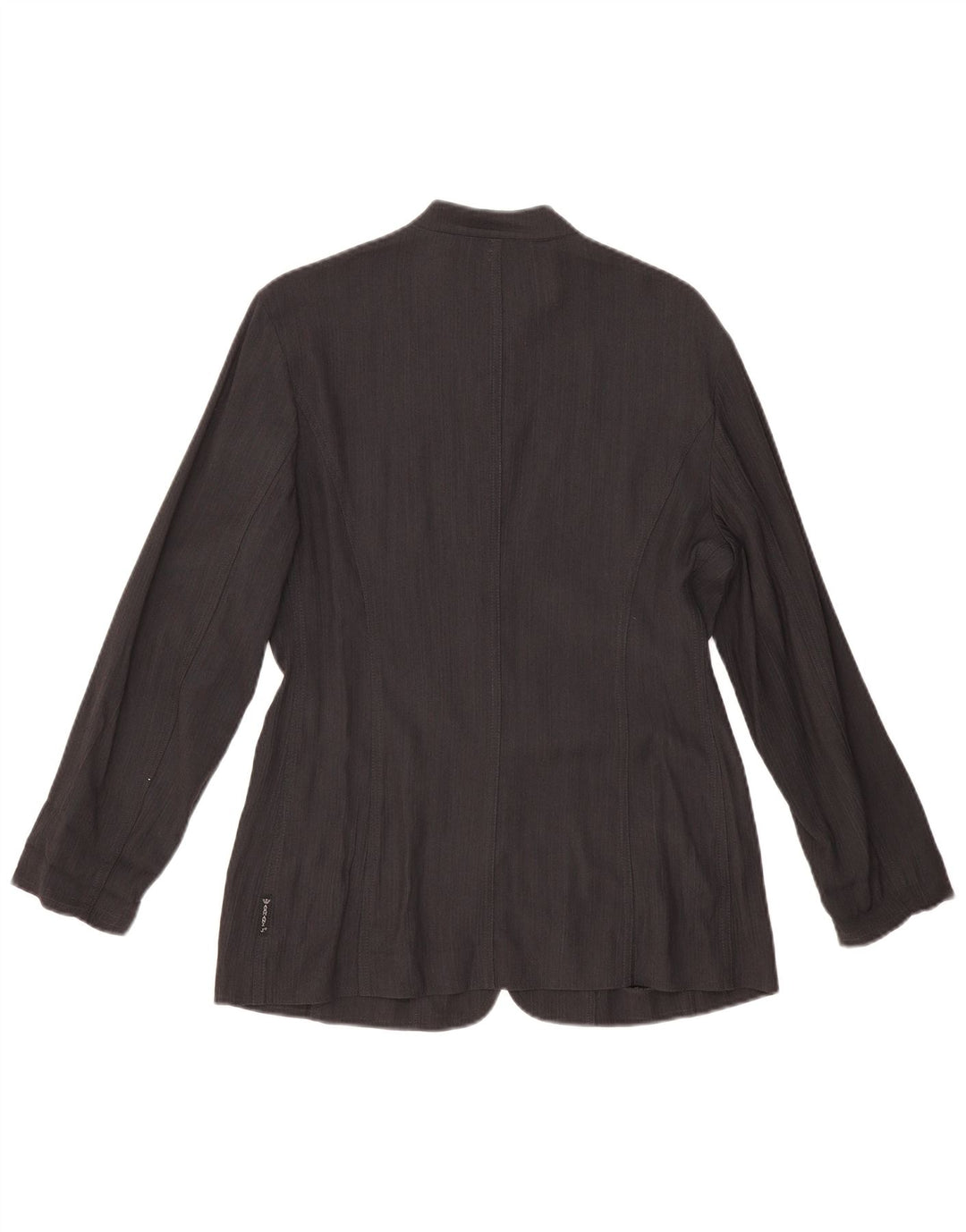 ARMANI JEANS Dame 5-knaps blazerjakke UK 14 Stor sort viskose