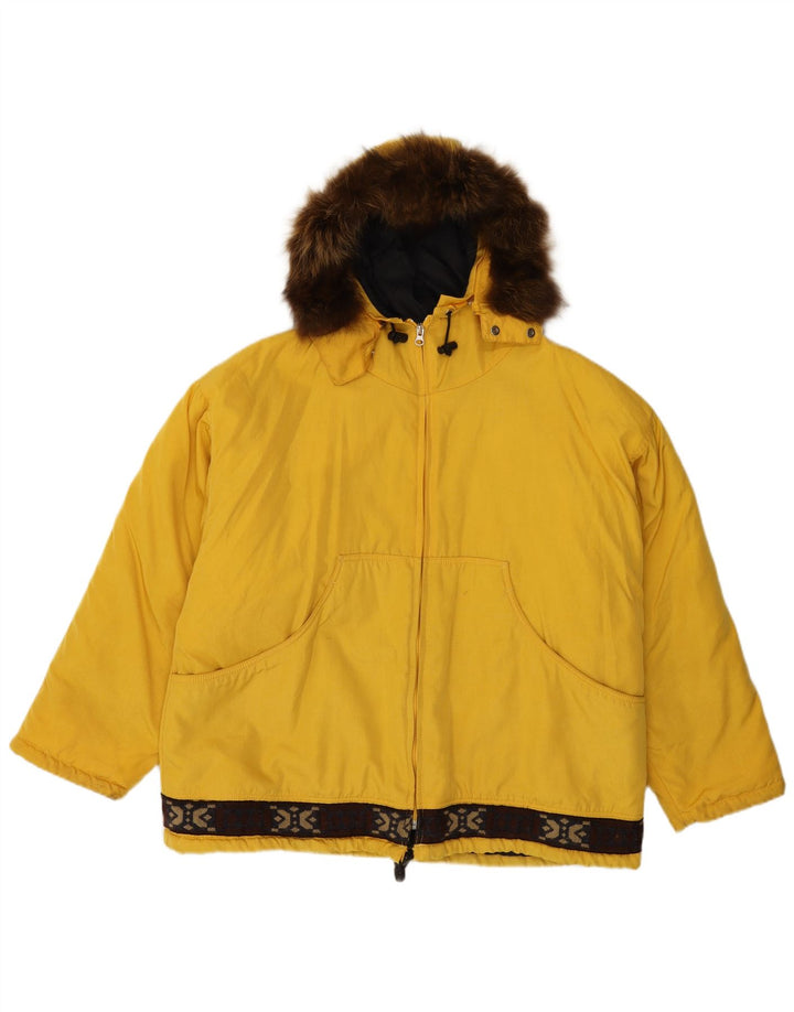 Napapijri Herre Voyage Windbreaker Jacket UK 40 Large Yellow Polyamide