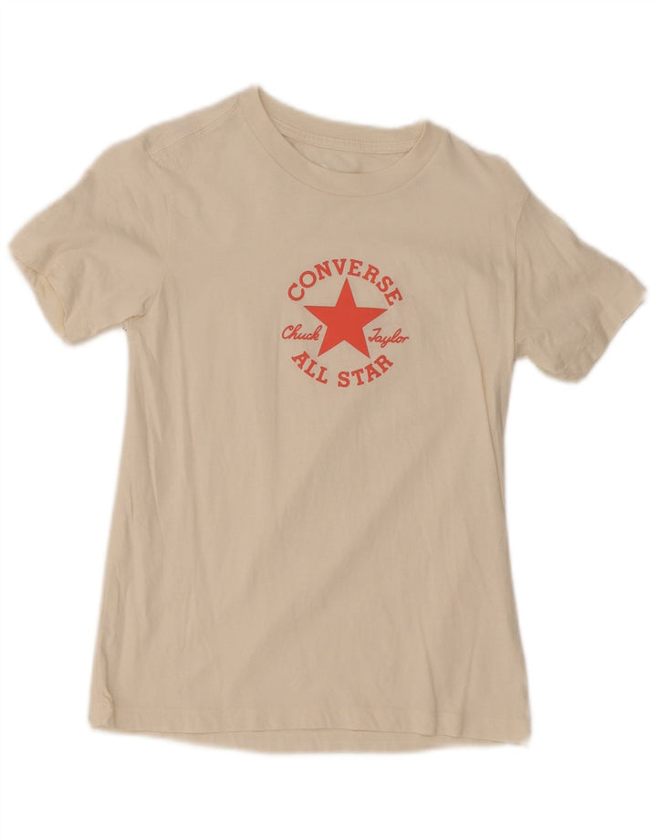 Converse Graphic T-Shirt Top UK 8 Small White