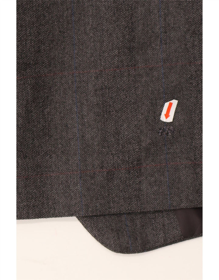 CERRUTI 1881 Mens 2 Button Blazer Jacket IT 50 Large Navy Blue Herringbone Vintage Cerruti 1881 and Second-Hand Cerruti 1881 from Messina Hembry 