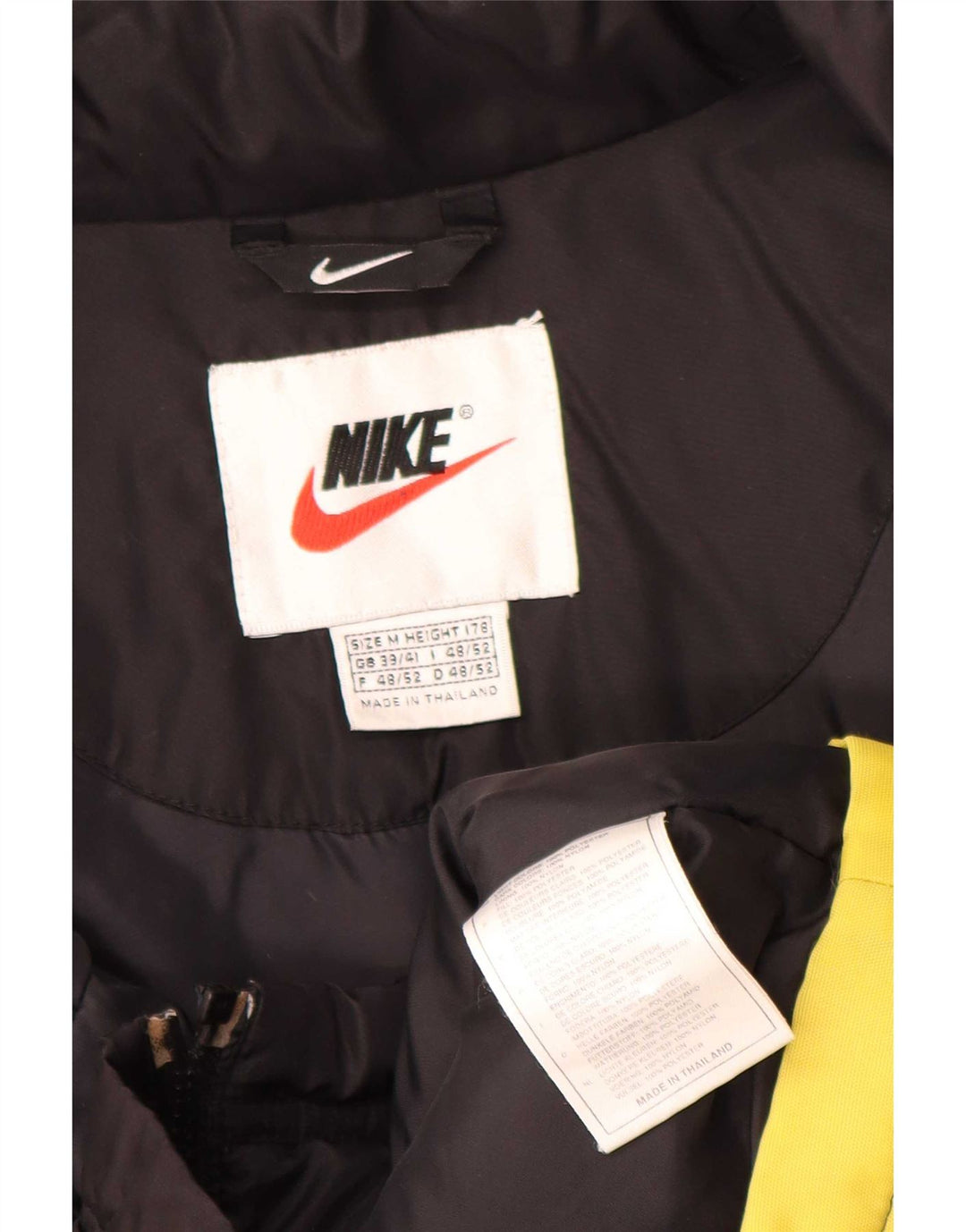 Nike Herre grafisk Loose Fit polstret jakke UK 39/41 Medium Sort Colourblock