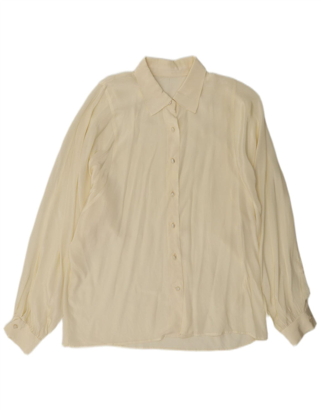 Vintage dameskjorte bluse UK 16 Large Off White