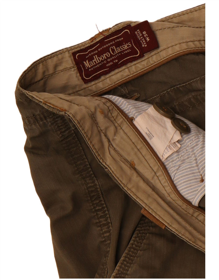 Marlboro Classics Herre Cargo Shorts W38 XL Khaki Bomuld