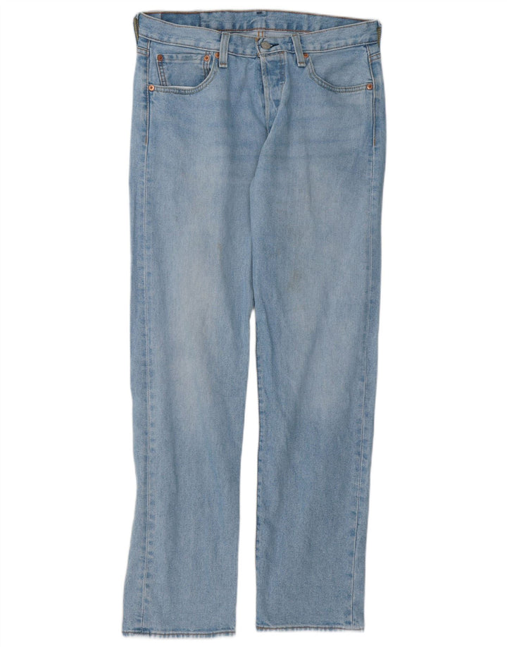 Levi's Herre 501 lige jeans W32 L32 blå bomuld