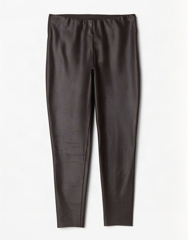 Zara Dame Skinny Casual Bukser Large W30 L27 Sort Plettet Polyester