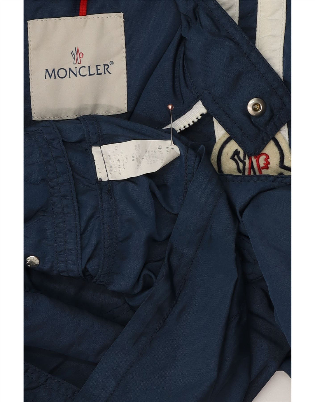 Moncler drenge vindjakke 13-14 år Navy Blue Colourblock Polyester