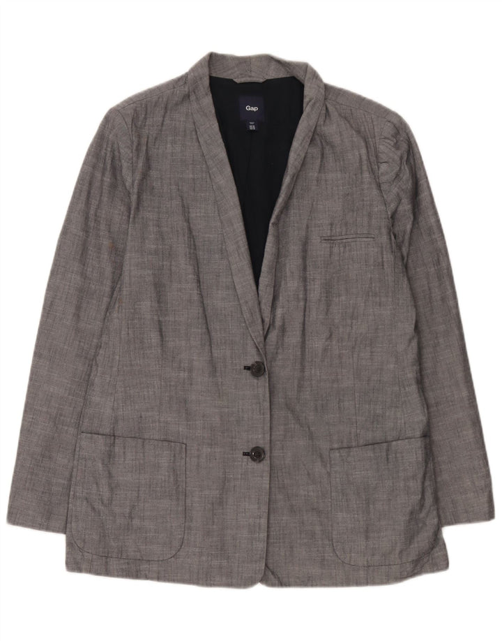 Gap Dame 2 Button Blazer Jacket UK 18 XL Blå Bomuld