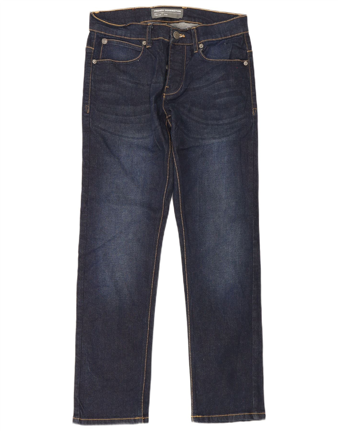 French Connection Slim Jeans til mænd W30 L30 Marineblå bomuld